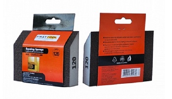 Губка шлифовальная угловая Р120 125х90х25мм FIRSTTOOL F060193