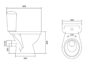 Унитаз-компакт Паллада напольный Santek