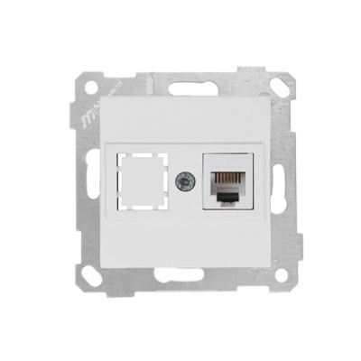 Розетка телефонная, Mutlusan Rita (белый)