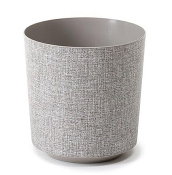 Кашпо для цветов пластмассовое серо-коричневое 19x20 см Gama Textil LA011-03 Lamela