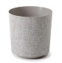 Кашпо для цветов пластмассовое серо-коричневое 19x20 см Gama Textil LA011-03 Lamela