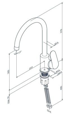 Смеситель для кухни Like F8007133 AM.PM