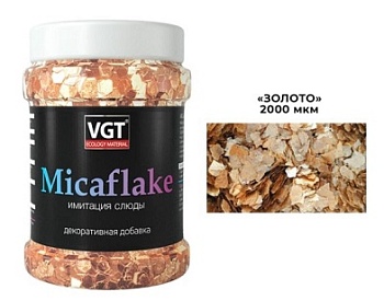 Добавка декоративная Micaflake золотистая 2000 мкм, 40 г VGT