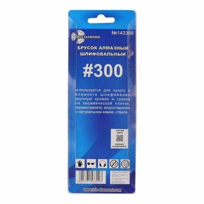 Брусок абразивный №300 алмазный 50х150 мм Trio-Diamond 143300