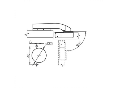 Петля угловая 90 градусов Slide-on, STARFIX SMF-9713