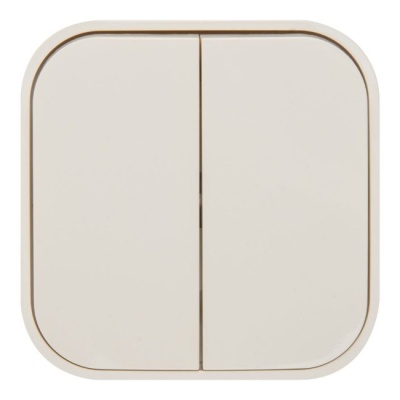 Выключатель 2-клавишный Bailly 10А LEIDEN ELECTRIC (бежевый)