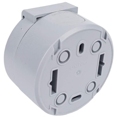 Розетка 1-ая xOne с заземлением и крышкой серый Ovivo 406-240000-249