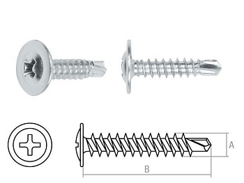 Саморез 4.2x16 с прессшайбой, цинк, со сверлом (50 шт) STARFIX