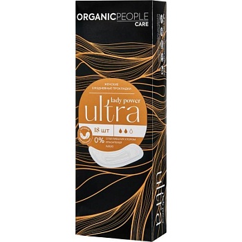Прокладки женские гигиенические ежедневные 18 шт Organic People Lady Power Ultra Maxi Прокладки женские гигиенические ежедневные 18 шт Organic People Lady Power Ultra Maxi