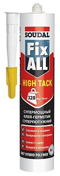 Клей-герметик гибридный Soudal Fix All Hight Tack, белый, 290 мл