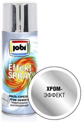 Эмаль-аэрозоль алкидная Хром-эффект хром JOBI, 520 мл