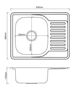 Мойка кухонная металлическая РМС MG6-6350L