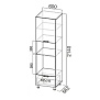 Шкаф кухонный пенал 2 ящика SV-Мебель П600дм (боковые стенки)
