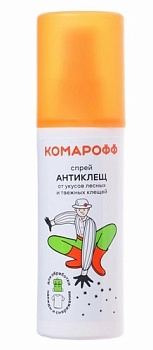 Спрей от лесных и таежных клещей Антиклещ 125 мл Комарофф