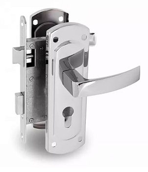 Замок врезной 460-25 CP L хром PALLADIUM