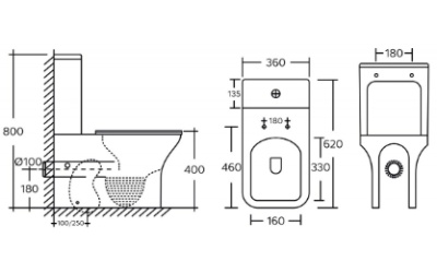 Унитаз-компакт Fresco AZ-8302 напольный Azario