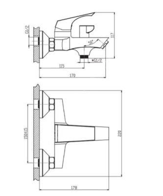 Смеситель для ванны и душа Nebo NB 54 ESKO