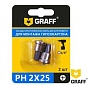 Бита с ограничителем PH2x25 мм для гипсокартона GRAFF 2 шт в блистере