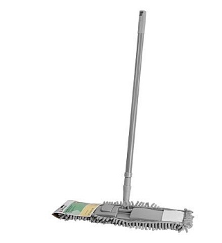 Швабра для пола с насадкой из шенилла Solid, серая, PERFECTO LINEA, арт.43-492034