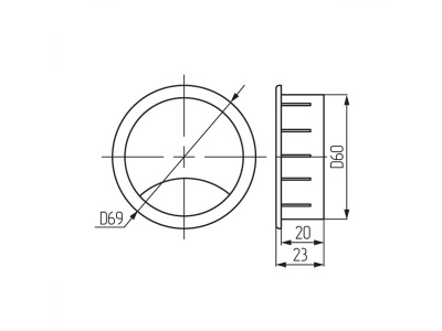 Пропуск кабельный белый, STARFIX SMF-4046