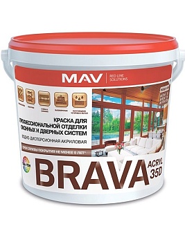 Краска Brava ACRYL 35D для окон и дверей, полуматовая
