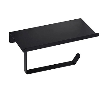Держатель для туалетной бумаги черный Bisk Caspian 90028