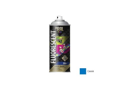 Краска-эмаль аэрозольная INRAL Fluorescent Acrylic Enamel (синий)