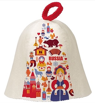 Шапка для бани Матрешки Hot Pot
