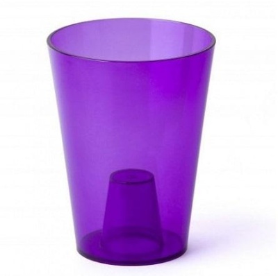 Ваза для орхидей 125x165мм 1,2 л прозрачно-фиолетовая Технопластик