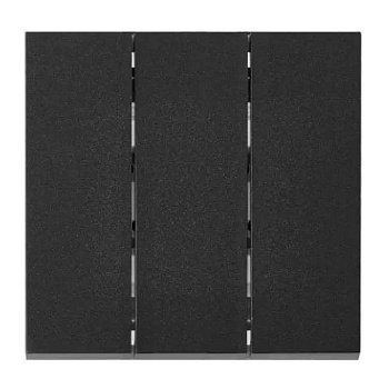 Выключатель 3-клавишный Carre графит Bylectrica С05 10-3605