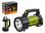 Фонарь светодиодный аккумуляторный 3 Вт+3 Вт ЮПИТЕР зеленый JP1051