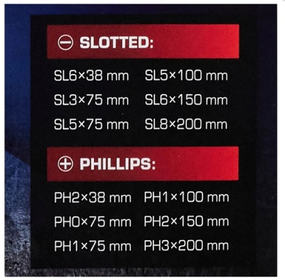 Набор отверток ударных Forsage F-21311 (12 предметов)