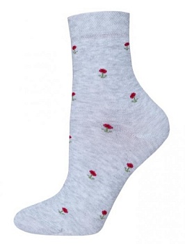 Носки женские 1100 рис.718 св.серый меланж, Брестский чулочный комбинат