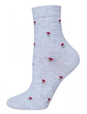 Носки женские 1100 рис.718 св.серый меланж, Брестский чулочный комбинат