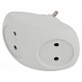 Разветвитель на 2 розетки без заземления 10А, белый, ЭРА SPx-2-W