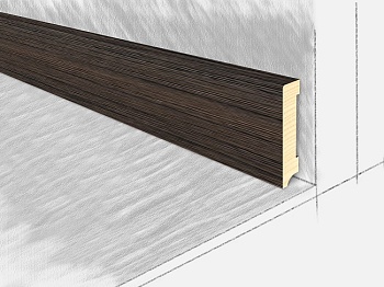 Плинтус напольный деревянный, Венге 2400х80х16 мм, КТМ