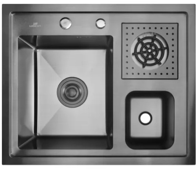 Мойка кухонная WM36050B графит + дозатор WW405B + сифоном Wisent