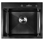 Мойка кухонная WS-35044B/W02-114B графит с сифоном, коландером и дозатором Wisent
