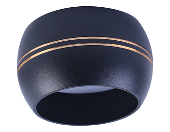 Светильник накладной точечный 17W GX53 черный+золото Truenergy 21008