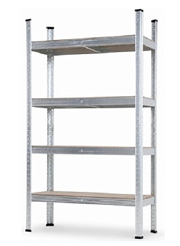 Стеллаж металлический 150x75x30см, 4 полки SKIPER SM-1504
