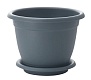 Горшок для цветов Aphrodite 140мм 0.8л серый IG4201 INGREEN