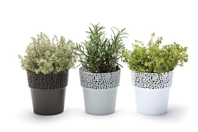 Кашпо для цветов пластмассовое розовое 11,5x12,2 см Rosa LA655-67 Lamela