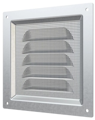 Решетка вентиляционная металлическая с оцинкованным покрытием 125х125 мм ERA