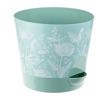 Кашпо НИКА ДЕКО 0,8л с прикорневым поливом маки IDEA