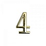 Цифра дверная  "4" золото  h=5см