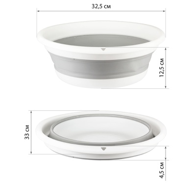 Таз складной ФЛЕКС 5.5 л, морская волна, IDEA М2501