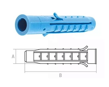 Дюбель распорный 10х50 мм четырехсегментный, STARFIX SM-46335-500