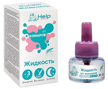 Жидкость от КОМАРОВ для ДЕТЕЙ 30 ночей HELP