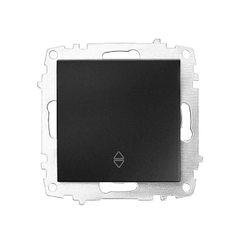 Выключатель 1-клавишный Zena-Vega 10А вантаблэк EL-BI 609-014800-209 (проходной)