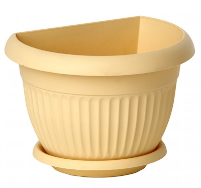 Кашпо настенное ЛИВИЯ D260мм белая глина IDEA